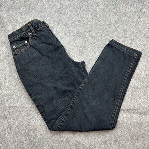 Guess High Waist Tapered Leg Jeans Women's Size 30 Vintage Dark Wash Denim
